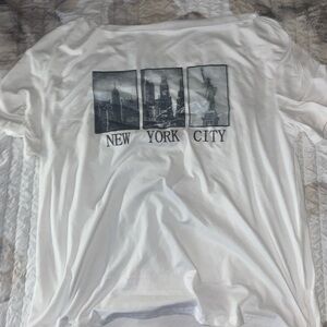 New York City Graphic T-Shirt Off Shoulder
